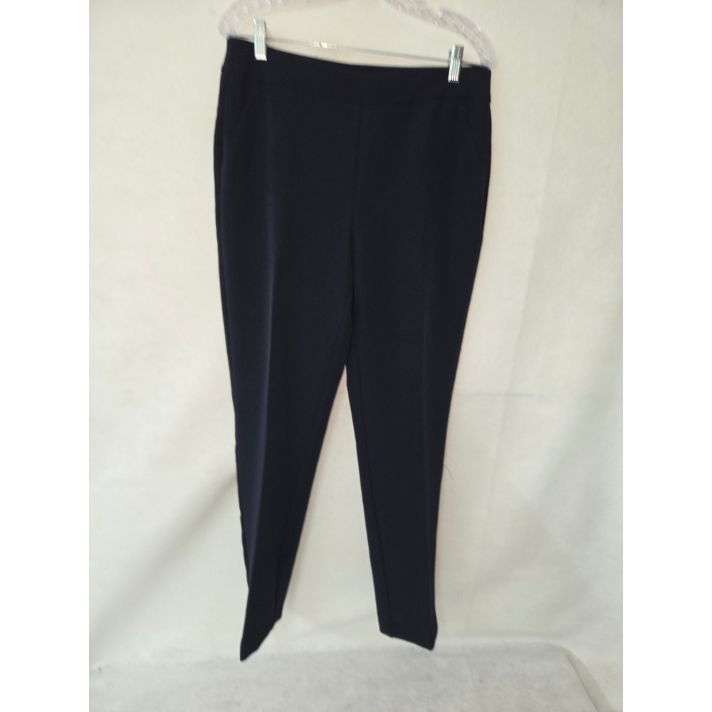 Counterparts Navy Blue Straight Leg Pull On Dress Pants Womens 8 Stretch